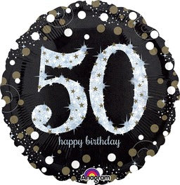 18" Sparkling Birthday 50 Holographic - 466
