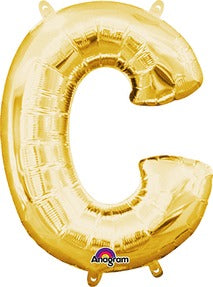 16in Letter C Gold <FONT color="red"><B>Consumer Inflated Air Filled</B></FONT>
