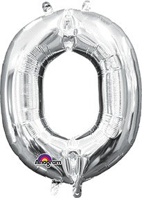 16in Letter O Silver <FONT color="red"><B>Consumer Inflated Air Filled</B></FONT>