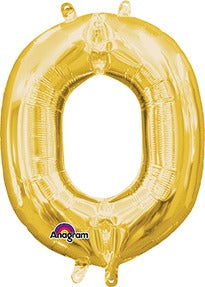 16in Letter O Gold <FONT color="red"><B>Consumer Inflated Air Filled</B></FONT>