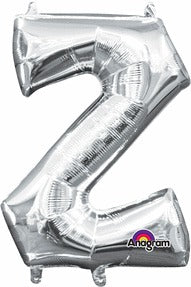 16in Letter Z Silver <FONT color="red"><B>Consumer Inflated Air Filled</B></FONT>