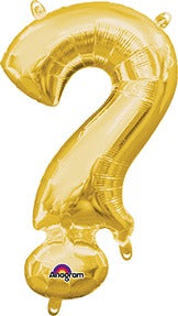 16in Question Mark Symbol Gold <FONT color="red"><B>Consumer Inflated Air Filled</B></FONT>