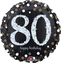 18" Sparkling Birthday 80 Holographic - 469