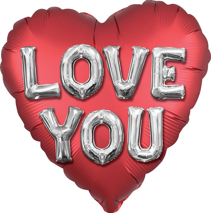 28" Satin Love You Letters Jumbo - 555