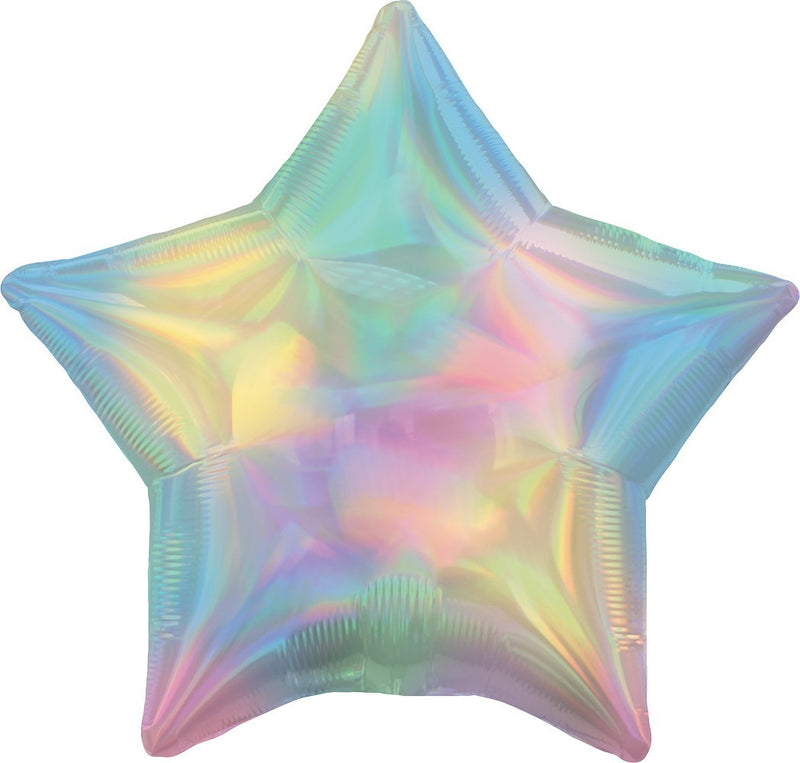 19" Iridescent Pastel Rainbow Star - 404