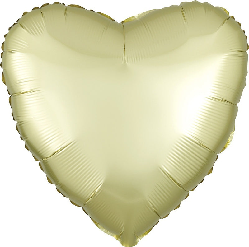 17" Luxe Pastel Yellow Heart - 340