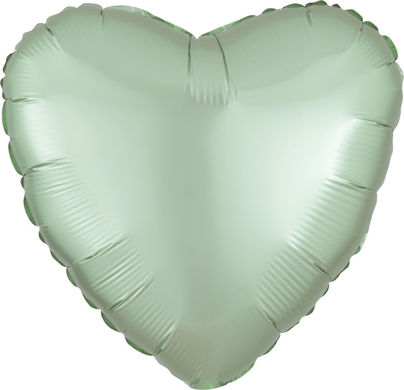 17" Luxe Mint Green Heart - 259