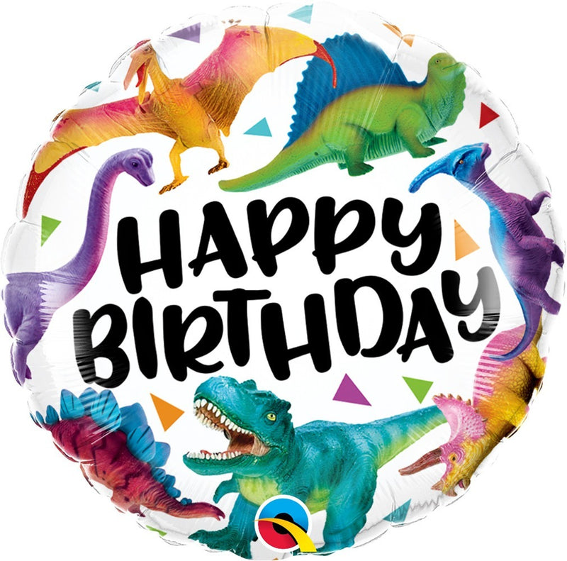 18" Birthday Colorful Dinosaurs - 194
