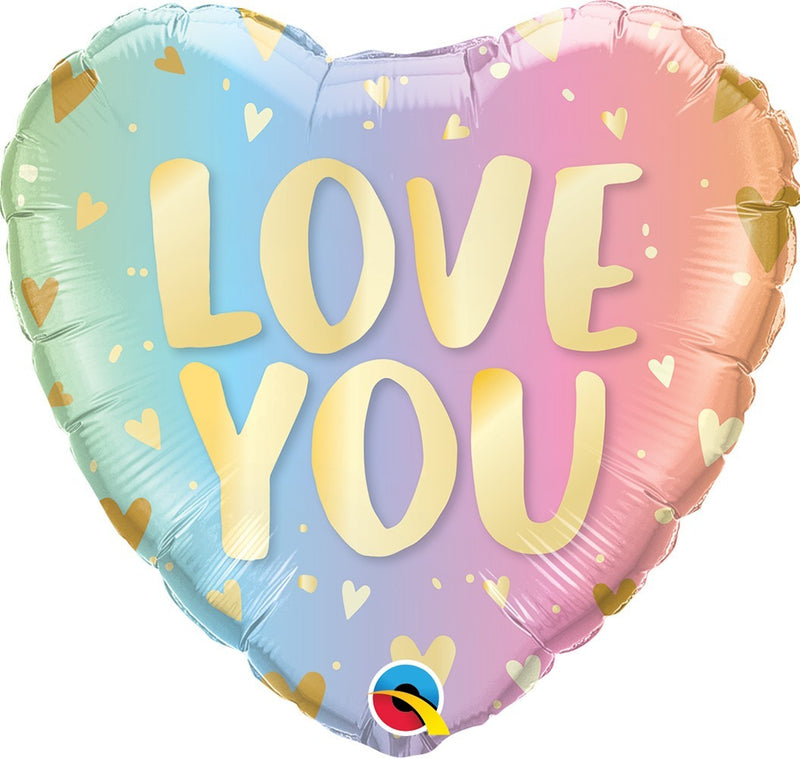 18" Love You Pastel Ombre Hearts - 756