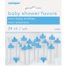 Blue Mini Baby Bottles Favors 24/ct