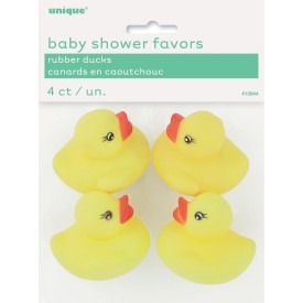 Baby Shower Rubber Duck Favors 4/ct