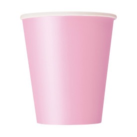 Lovely Pink Solid 9oz Paper Cups, 14ct