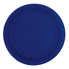 True Navy Blue Solid Round 9in Dinner Plates, 16ct