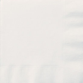 White Solid Luncheon Napkins, 20ct