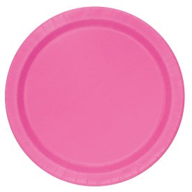 Hot Pink Solid Round 9in Dinner Plates, 16ct