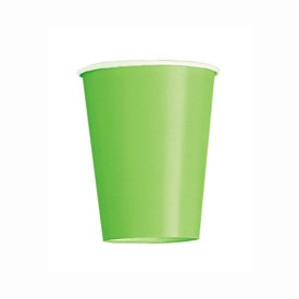 Lime Green Solid 9oz Paper Cups, 14ct