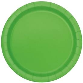 Lime Green Solid Round 9in Dinner Plates, 16ct