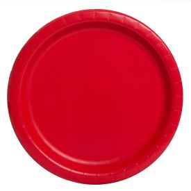 Ruby Red Solid Round 9in Dinner Plates, 16ct