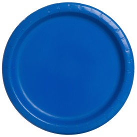 Royal Blue Solid Round 7in Dessert Plates, 20ct