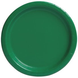 Emerald Green Solid Round 9in Dinner Plates, 16ct