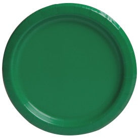 Emerald Green Solid Round 7in Dessert Plates, 20ct