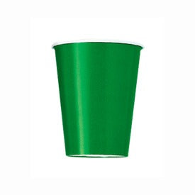 Emerald Green Solid 9oz Paper Cups, 14ct