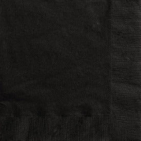 Midnight Black Solid Beverage Napkins, 20ct