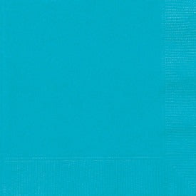 Caribbean Teal Solid Beverage Napkins, 20ct