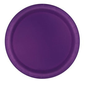 Deep Purple Solid Round 9in Dinner Plates, 16ct