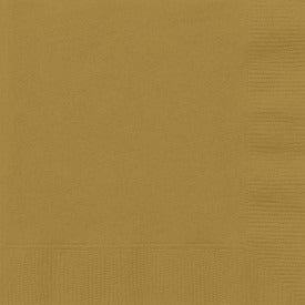 Gold Solid Luncheon Napkins, 20ct