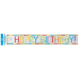 Foil Rainbow Birthday Banner 12ft