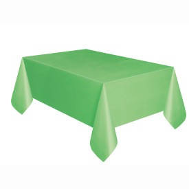 Lime Green Solid Rectangular Plastic Table Cover, 54in x 108in