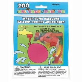 Water Bomb Balloons with Nozzle 200/ct