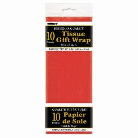 Red Tissue Sheets 26in x 20in 10ct