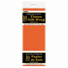 Orange Tissue Sheets 26in x 20in 10ct