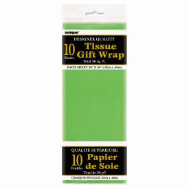 Lime Green Tissue Sheets 26in x 20in 10ct