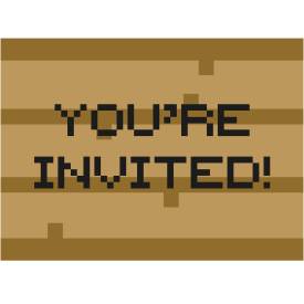 Minecraft Invitations, 8ct