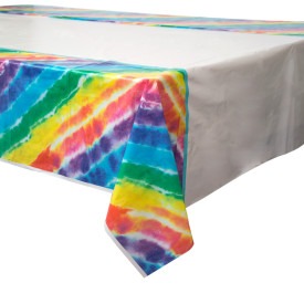 Tie Dye Rectangular Plastic Table Cover 54in x 84in