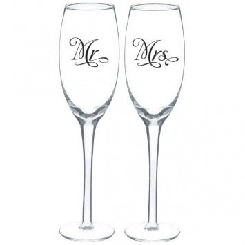 Mr. And Mrs.Toasting Glass 7.4 oz 2/ct