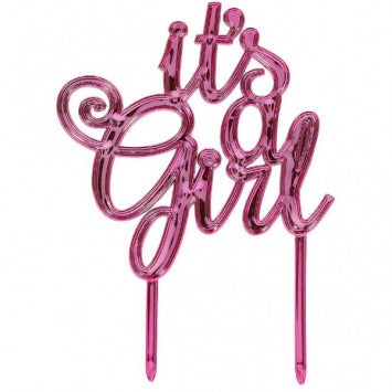 Baby Shower Cake Topper - Girl 5 1/4in x 4in