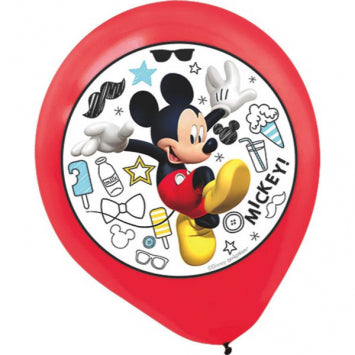 ©Disney Mickey on the Go Color Printed Latex Balloons, 12in 5 ct
