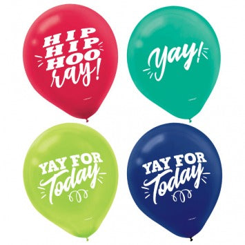 Signs of the Times Printed Latex Balloons 12in 6/ct