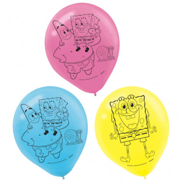 SpongeBob© Printed Latex Balloon 12in 6/ct