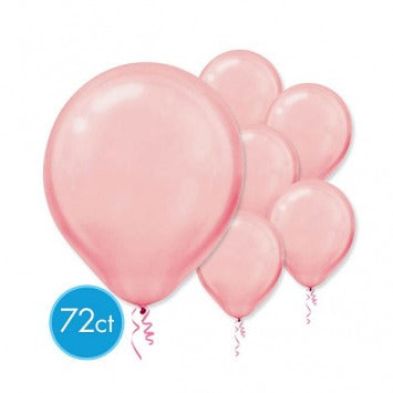New Pink Pearlized Latex Balloons - Packaged, 72ct 12in