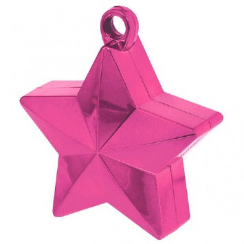 Star Foil Balloon Weight - Bright Pink 6oz