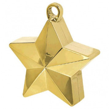 Gold Star Electroplated Balloon Weight 6oz