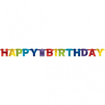 Bright Birthday Large Foil Letter Banner 7.25ft