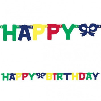 Happy Birthday Letter Banner - Primary 4 3/4ft x 4 1/4in