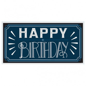 Happy Birthday Man Horizontal Sign Banner 65in x 33 1/2in