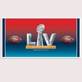 Super Bowl LV Plastic Banner 1/ct